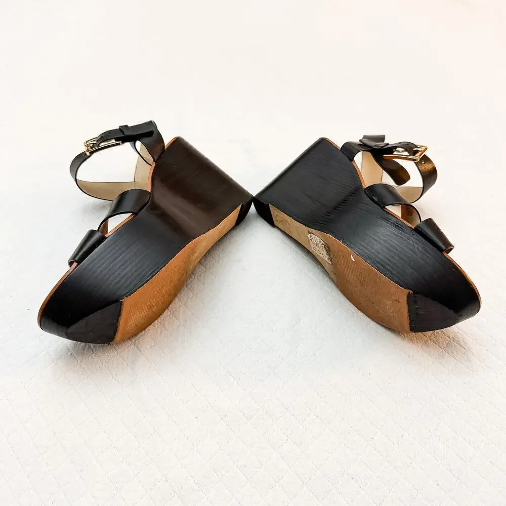 Michael Kors Peggy Wedge Open Toe Platform Sandal Size 10